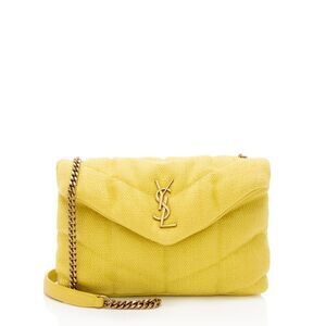 Saint Laurent Canvas Monogram Puffer LouLou Toy Shoulder Bag